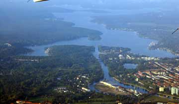 Unterhavel Richtung Süden: Links Stößensee